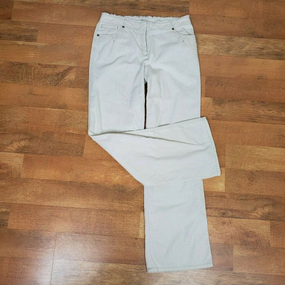 JJill  Casual  Wide Leg Pants Beige Ivory Size 6